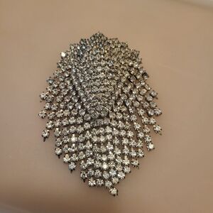 Dazzling Silver Crystal Brooch